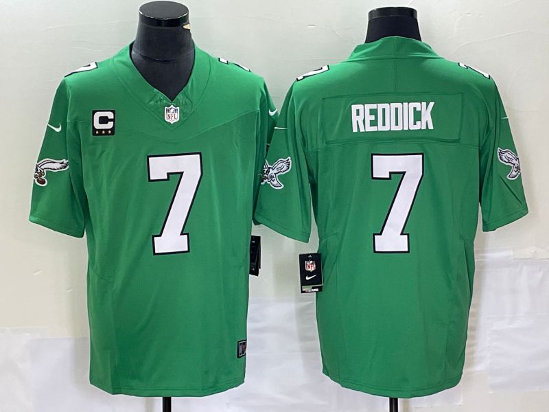Men Philadelphia Eagles #7 Reddick Green Nike Throwback Vapor Limited NFL Jerseys